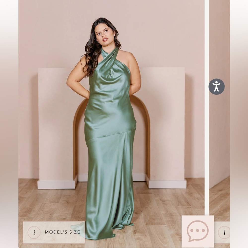NWT Never worn Revelry Athena Dress in Sage (Color 742) in Size 10